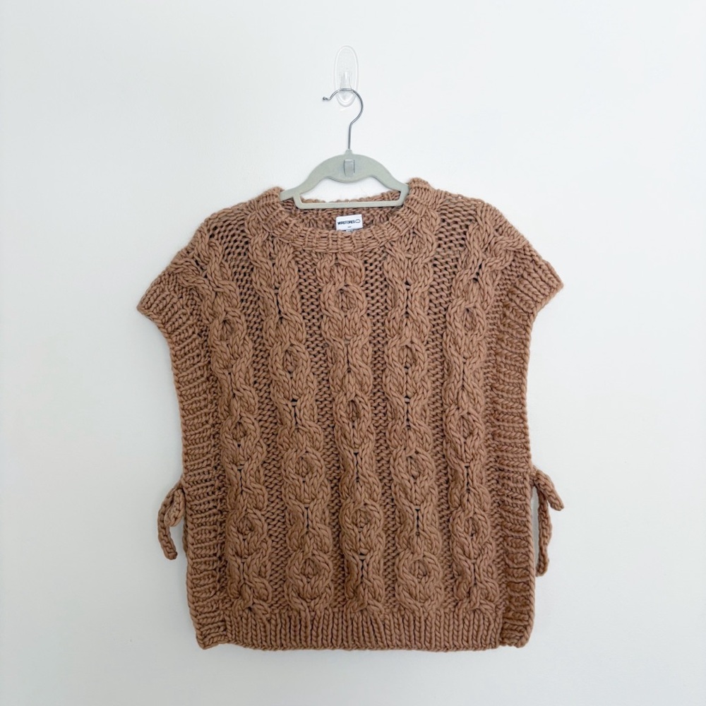 Mirstores Noughts & Crosses Wool Tabard Chunky Sweater Vest XS